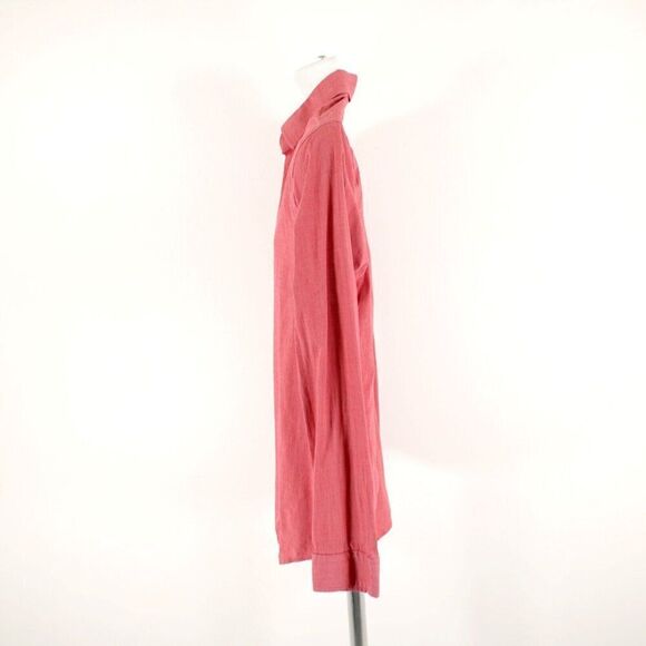 Express 1MX Pink Large 16 - 16.5‎ Exra Slim Micro Side Striped Dress Shirt - Picture 4 of 10